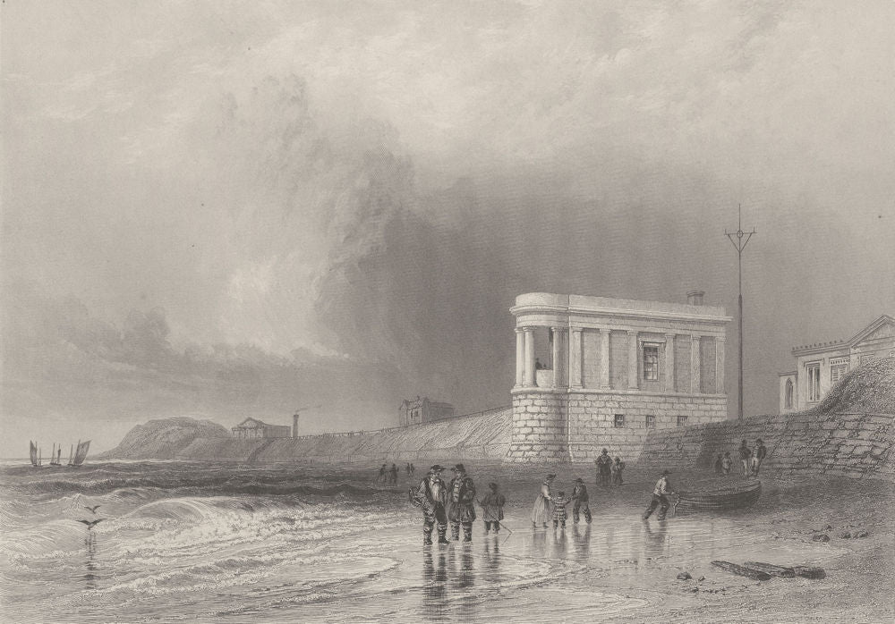 Southport Sands, Lancashire. BARTLETT 1842 old antique vintage print picture